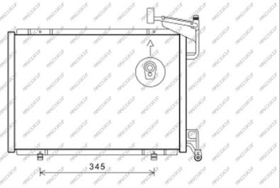 Prasco FD344C005 - Конденсатор, кондиціонер autozip.com.ua
