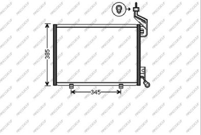 Prasco FD344C002 - Конденсатор, кондиціонер autozip.com.ua