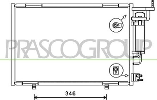 Prasco FD346C001 - Конденсатор, кондиціонер autozip.com.ua