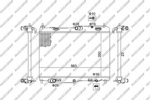 Prasco FD342R001 - Радіатор, охолодження двигуна autozip.com.ua