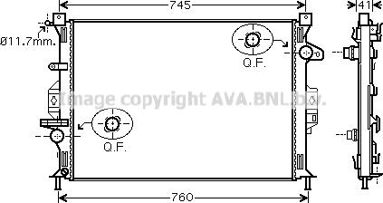 Prasco FD2424 - Радіатор, охолодження двигуна autozip.com.ua