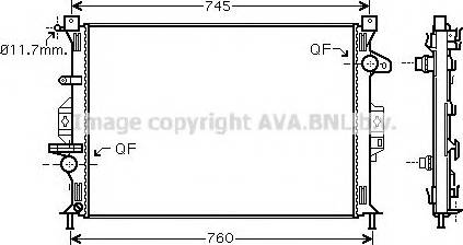 Prasco FD2423 - Радіатор, охолодження двигуна autozip.com.ua