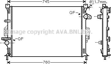 Prasco FD2422 - Радіатор, охолодження двигуна autozip.com.ua