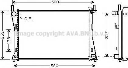 Prasco FD2325 - Радіатор, охолодження двигуна autozip.com.ua