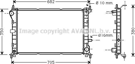 Prasco FD2264 - Радіатор, охолодження двигуна autozip.com.ua