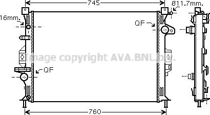 Prasco FDA2425 - Радіатор, охолодження двигуна autozip.com.ua