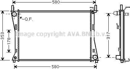 Prasco FDA2325 - Радіатор, охолодження двигуна autozip.com.ua