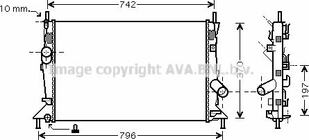 Prasco FDA2370 - Радіатор, охолодження двигуна autozip.com.ua