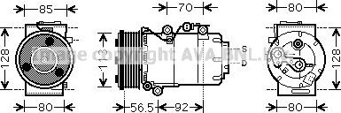 Prasco FDAK497 - Компресор, кондиціонер autozip.com.ua