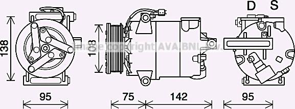 Prasco FDAK635 - Компресор, кондиціонер autozip.com.ua