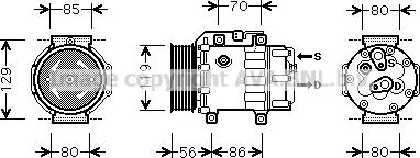 Prasco FDAK378 - Компресор, кондиціонер autozip.com.ua