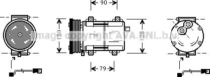 Prasco FDAK284 - Компресор, кондиціонер autozip.com.ua