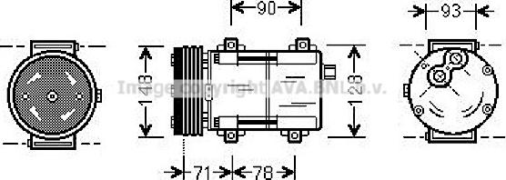 Prasco FDAK277 - Компресор, кондиціонер autozip.com.ua