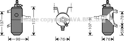 Prasco FDD332 - Осушувач, кондиціонер autozip.com.ua