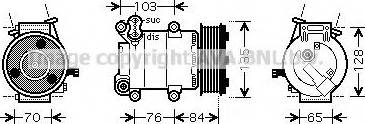 Prasco FDK418 - Компресор, кондиціонер autozip.com.ua