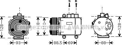 Prasco FDK420 - Компресор, кондиціонер autozip.com.ua