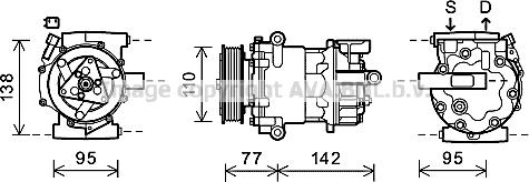 Prasco FDK470 - Компресор, кондиціонер autozip.com.ua