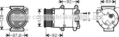 Prasco FDK477 - Компресор, кондиціонер autozip.com.ua