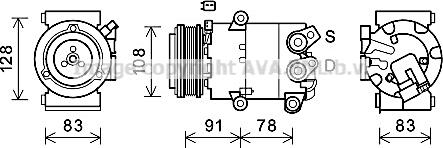 Prasco FDK621 - Компресор, кондиціонер autozip.com.ua