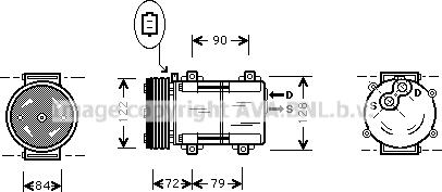 Prasco FDK351 - Компресор, кондиціонер autozip.com.ua