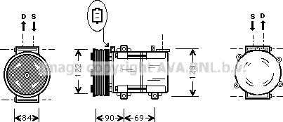 Prasco FDK352 - Компресор, кондиціонер autozip.com.ua