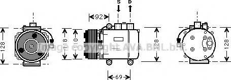 Prasco FDK357 - Компресор, кондиціонер autozip.com.ua