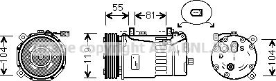 Prasco FDK321 - Компресор, кондиціонер autozip.com.ua