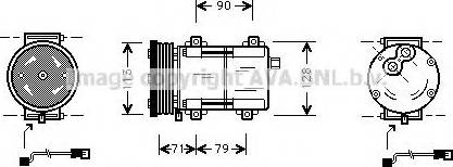 Prasco FDK284 - Компресор, кондиціонер autozip.com.ua