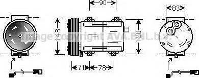 Prasco FDK283 - Компресор, кондиціонер autozip.com.ua