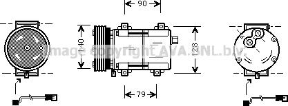 Prasco FDK278 - Компресор, кондиціонер autozip.com.ua