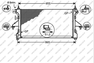 Prasco FT930R007 - Радіатор, охолодження двигуна autozip.com.ua