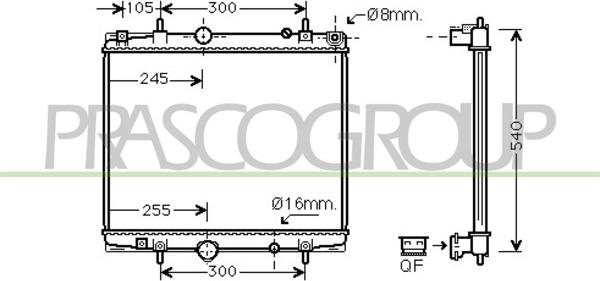 Prasco FT152R001 - Радіатор, охолодження двигуна autozip.com.ua