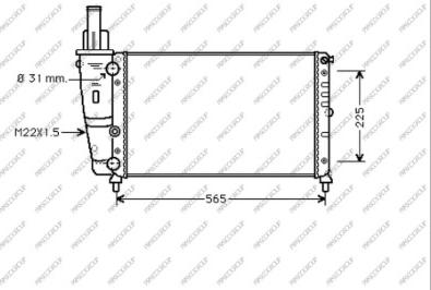 Prasco FT132R002 - Радіатор, охолодження двигуна autozip.com.ua