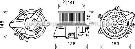 Prasco FT8450 - Електродвигун, вентиляція салону autozip.com.ua