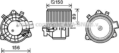 Prasco FT8417 - Електродвигун, вентиляція салону autozip.com.ua