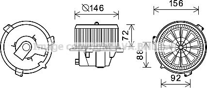 Prasco FT8436 - Електродвигун, вентиляція салону autozip.com.ua