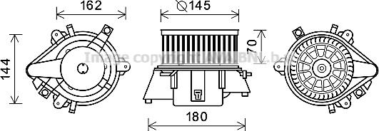 Prasco FT8438 - Електродвигун, вентиляція салону autozip.com.ua