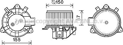 Prasco FT8429 - Електродвигун, вентиляція салону autozip.com.ua
