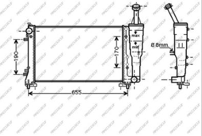 Prasco FT350R005 - Радіатор, охолодження двигуна autozip.com.ua