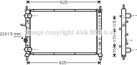 Prasco FT2188 - Радіатор, охолодження двигуна autozip.com.ua