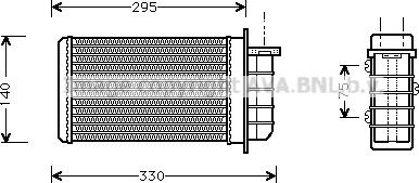 Prasco FTA6191 - Теплообмінник, опалення салону autozip.com.ua