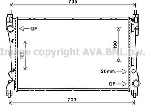 Prasco FTA2449 - Радіатор, охолодження двигуна autozip.com.ua