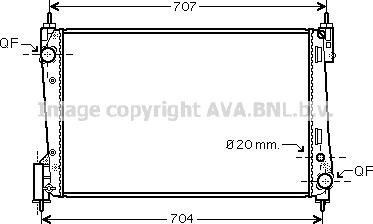 Prasco FTA2400 - Радіатор, охолодження двигуна autozip.com.ua