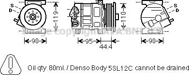 Prasco FTK457 - Компресор, кондиціонер autozip.com.ua