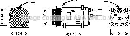 Prasco FTK064 - Компресор, кондиціонер autozip.com.ua