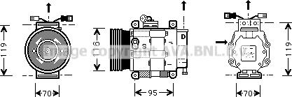 Prasco FTK081 - Компресор, кондиціонер autozip.com.ua