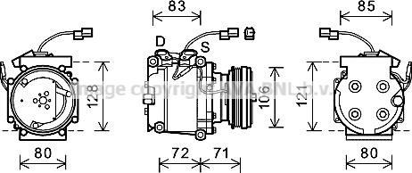 Prasco HDAK246 - Компресор, кондиціонер autozip.com.ua