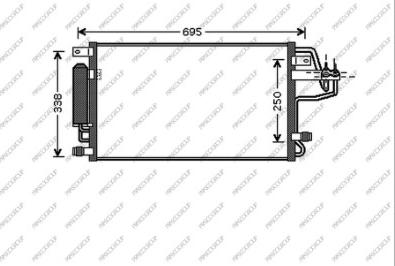 Prasco HN802C001 - Конденсатор, кондиціонер autozip.com.ua