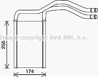 Prasco HY6449 - Теплообмінник, опалення салону autozip.com.ua