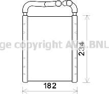 Prasco HY6375 - Теплообмінник, опалення салону autozip.com.ua